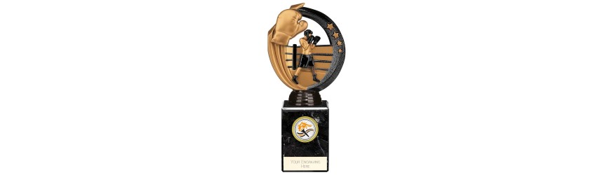 RENEGADE II BOXING LEGEND RESIN TROPHY - 5 SIZES - 14.5CM - 22.5CM